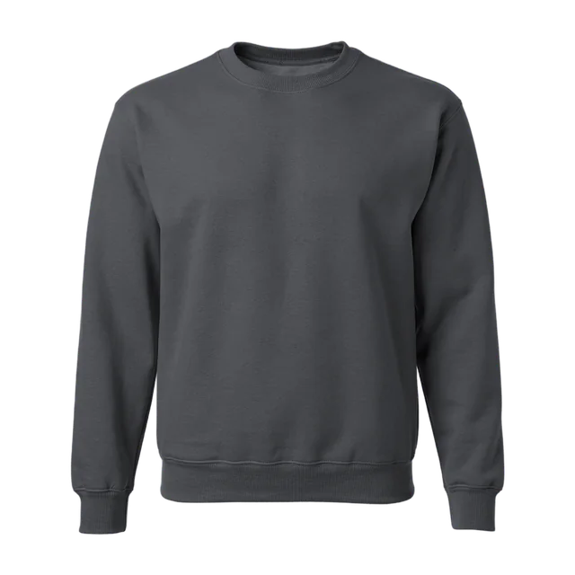 Antraciet sweater zonder opdruk