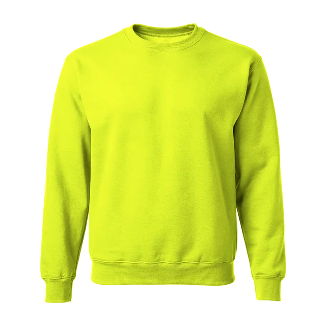Neon gele sweater zonder opdruk