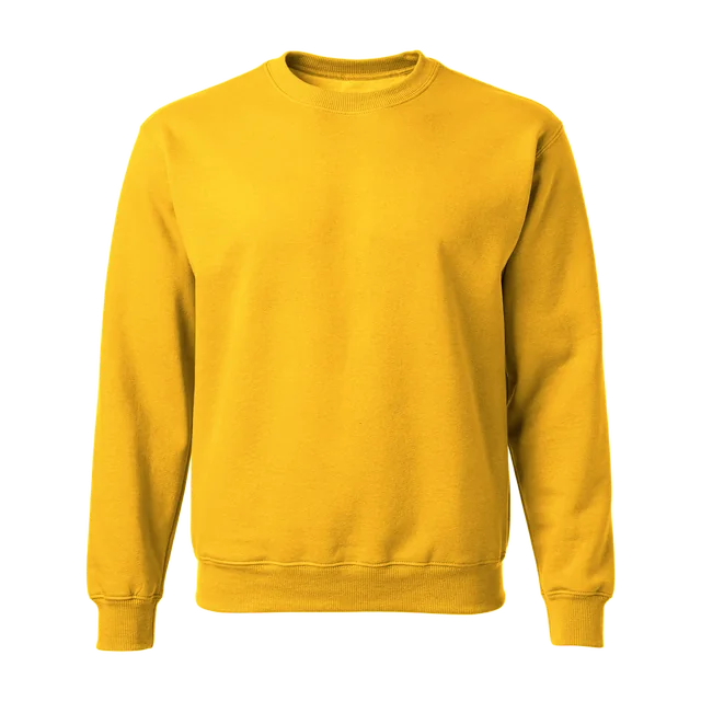 Gele sweater zonder opdruk