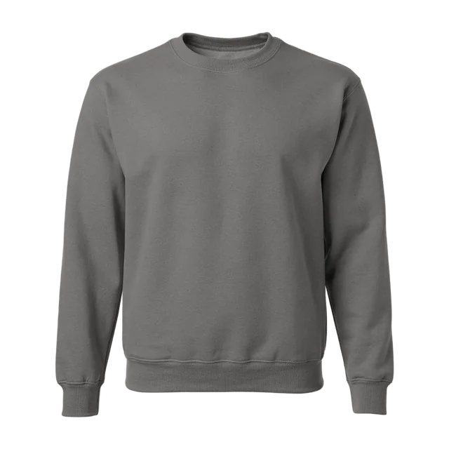 Donkergrijze sweater zonder opdruk