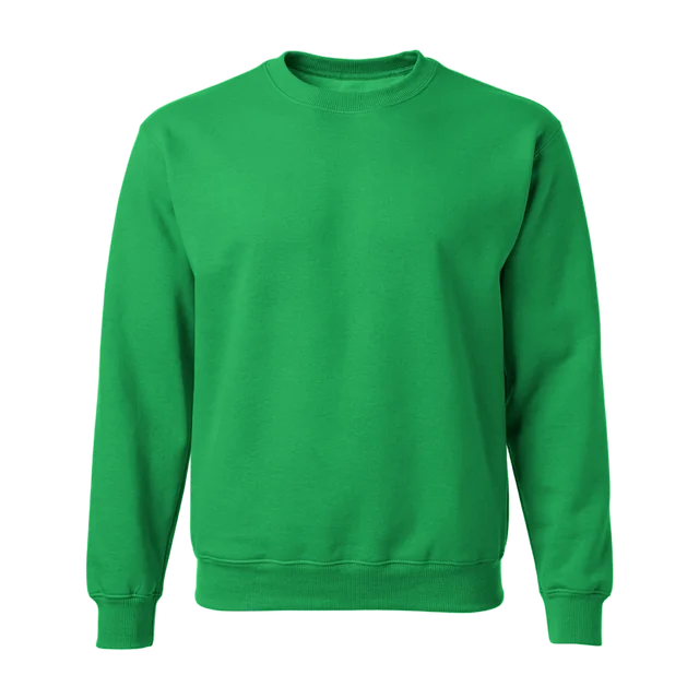 Groene sweater zonder opdruk