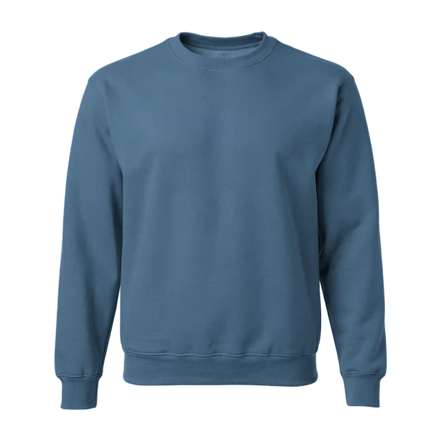 Indigo sweater zonder opdruk