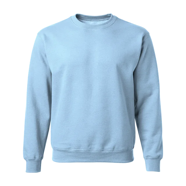 Lichtblauwe sweater zonder opdruk