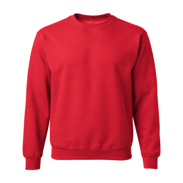 Rode sweater zonder opdruk