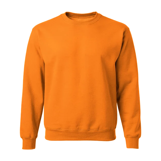 Fel oranje sweater zonder opdruk